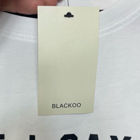 If I Say "First Of All" Shirt White XL Cotton Spandex Funny Sarcastic Quote NWT - Picture 7 of 8